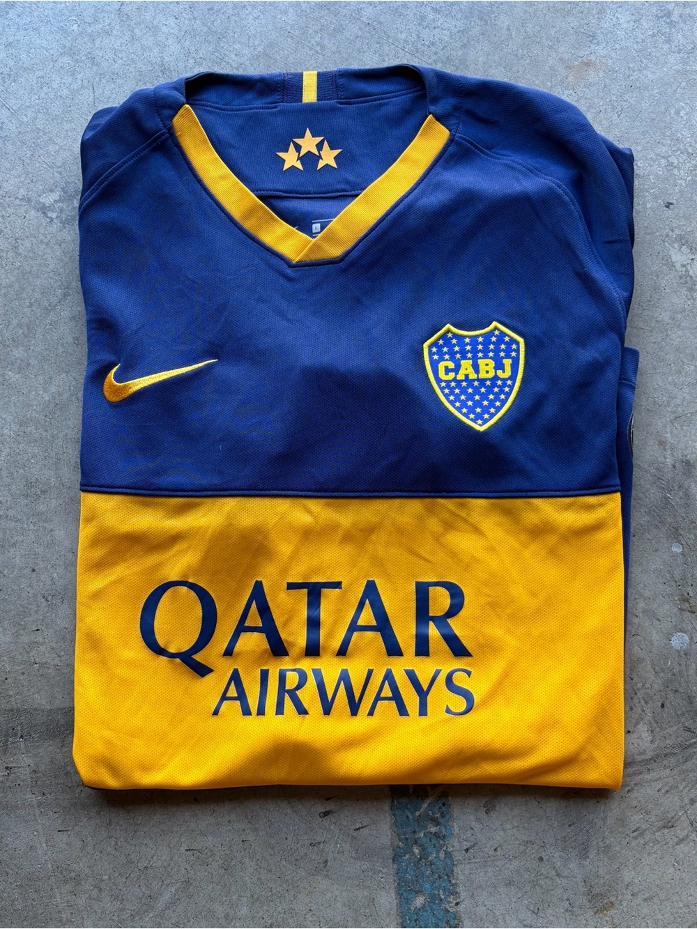 Nike Men’s Boca Juniors 2019-20 Home Soccer Jersey Dri-Fit Futbol Shirt